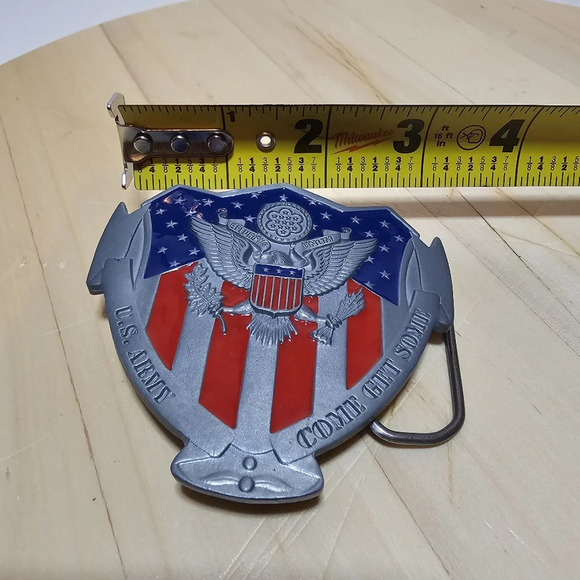 GREAT AMERICAN PRODUCT 2007 BELT BUCKLE UNITED STATES ARMY "COME GET SOME" see p - Picture 7 of 9